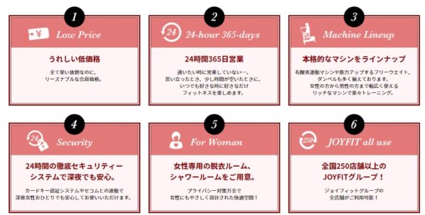 ジョイフィット24の特徴